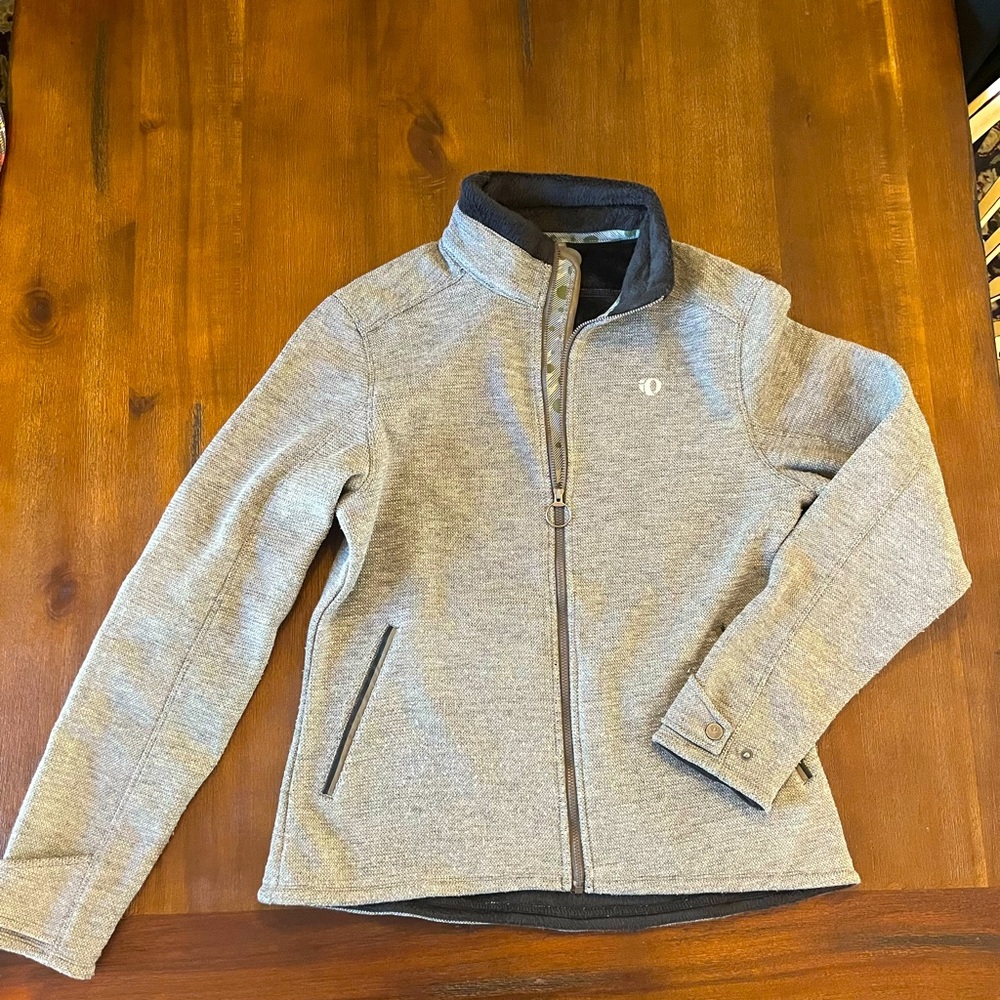 Pearl Izumi Long Sleeve Full Zipped lined Jacket with Pockets Grey Large Women